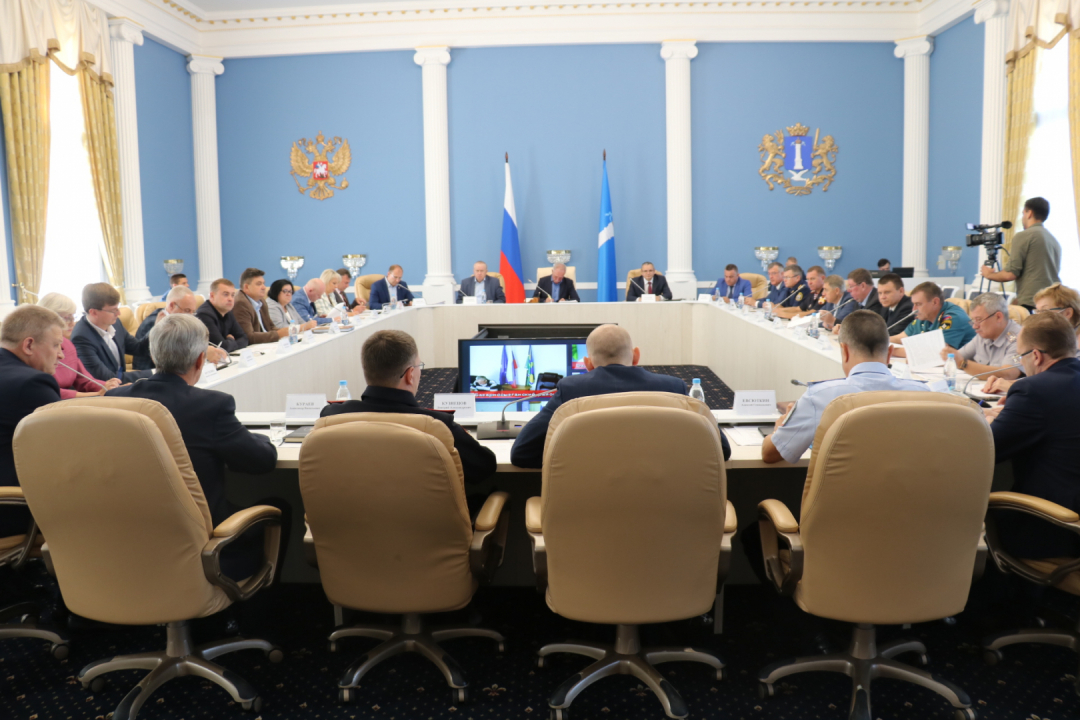Проведение заседания совместного заседания антитеррористической комиссии и оперативного штаба в Ульяновской области (на фотографии: члены АТК, ОШ и приглашённые лица)