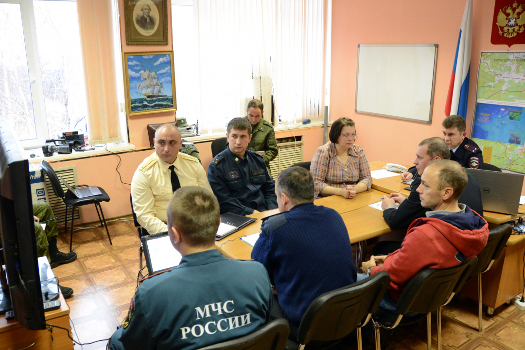 Работа оперативной группы в Ульчском районе Хабаровского края в режиме видеоконференцсвязи