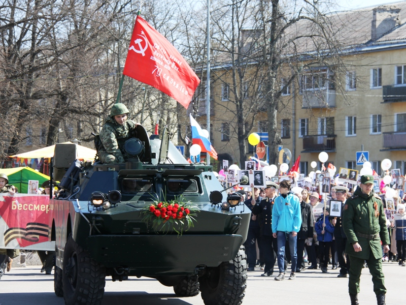Акция Бессмертный полк в Приозерском районе Ленинградской области