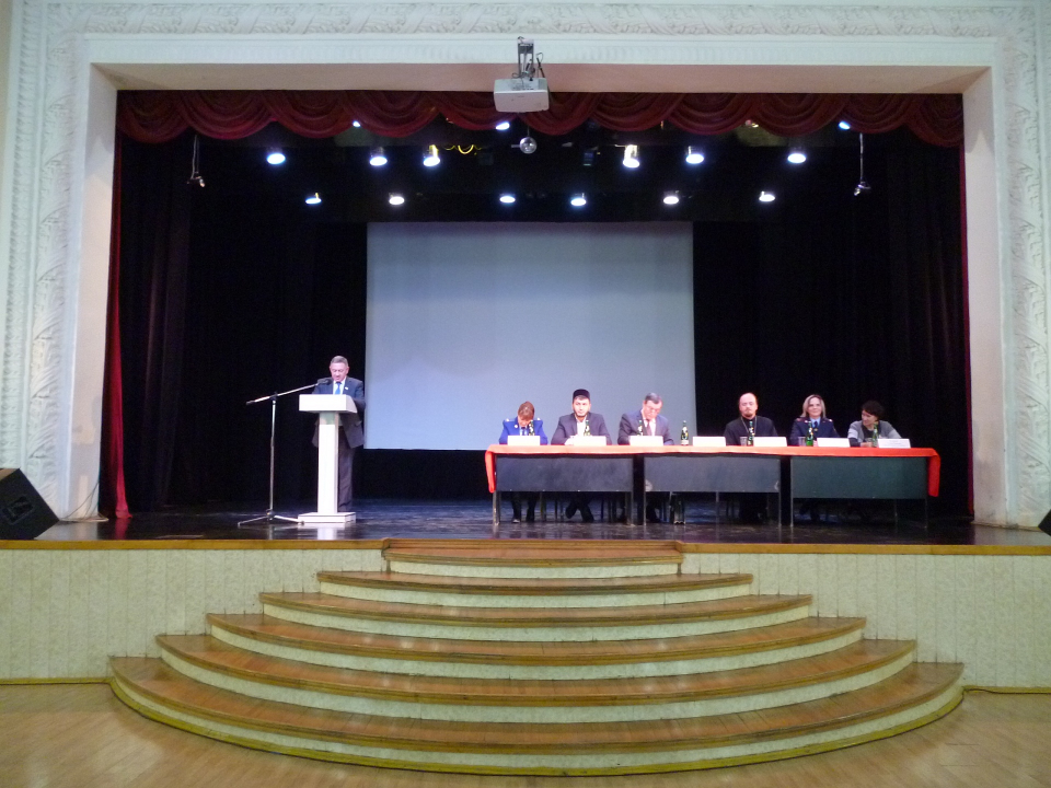 Борис Шинчук и члены президиума на встрече со студентами СГТУ им. Ю.А. Гагарина