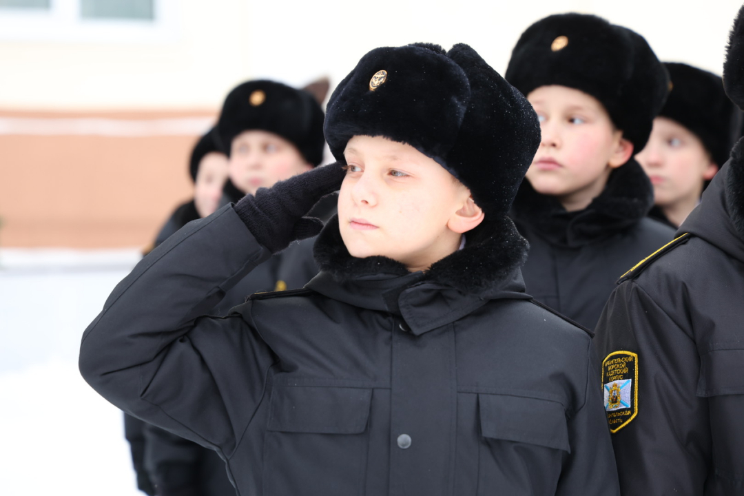 Урок мужества и торжественный митинг прошли в Архангельском морском кадетском корпусе по случаю Дня защитника Отечества