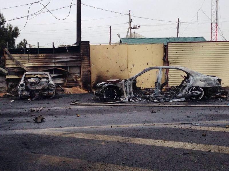 В Дербентском районе Дагестана у поста ДПС произошел взрыв автомобиля 