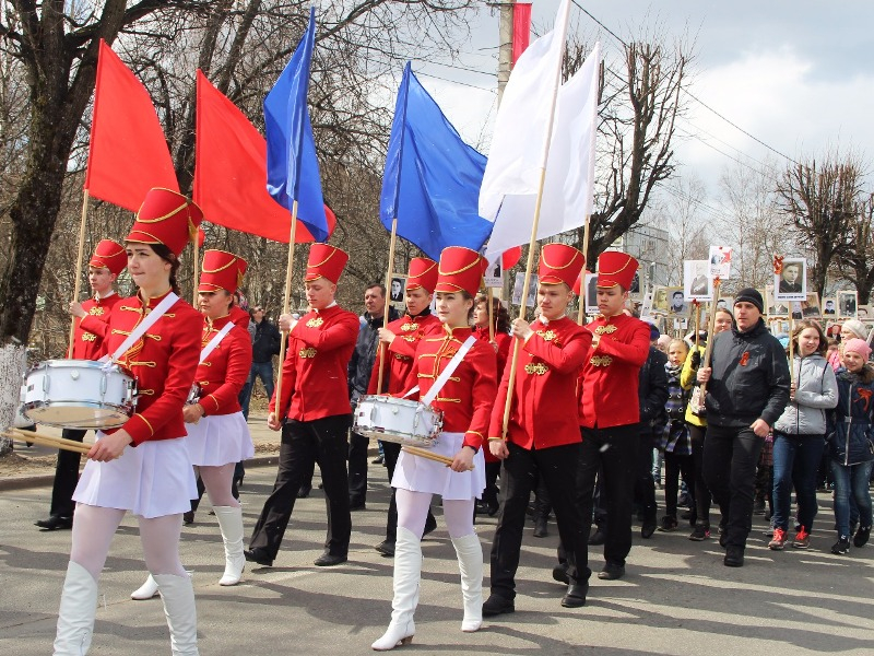 Акция Бессмертный полк в Лодейнопольском районе Ленинградской области