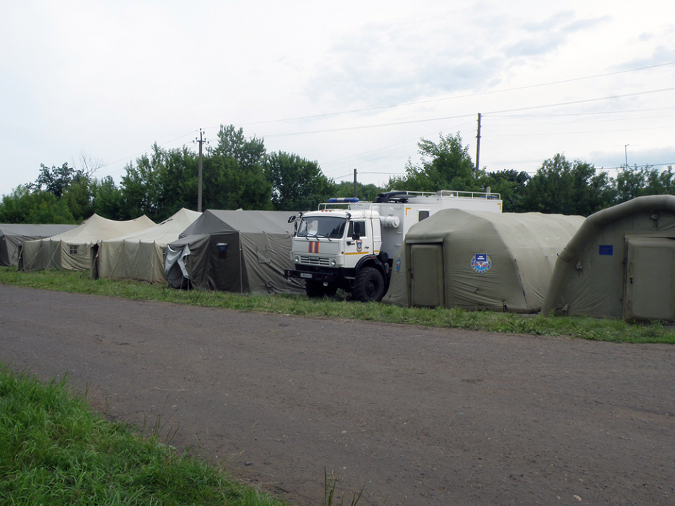 Тактико-специальное антитеррористическое учение в Республике Мордовия: палаточный городок в районе проведения КТО