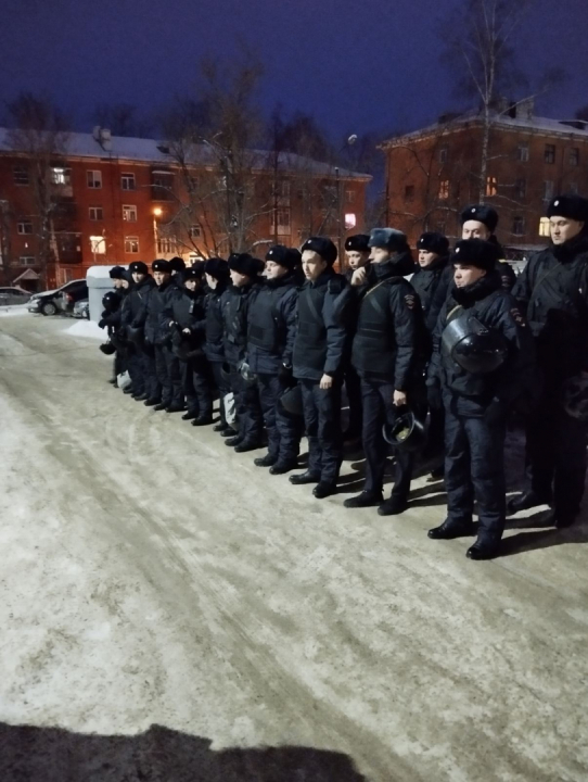 Построение личного состава отдела полиции ГУ МВД России 
