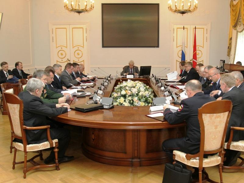 Совместное заседание антитеррористической комиссии и оперативного штаба в Санкт-Петербурге