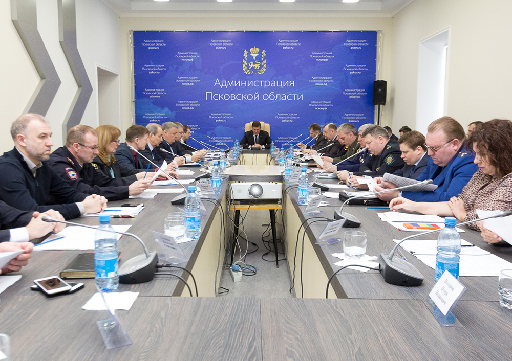 Заседание антитеррористической комиссии в Псковской области