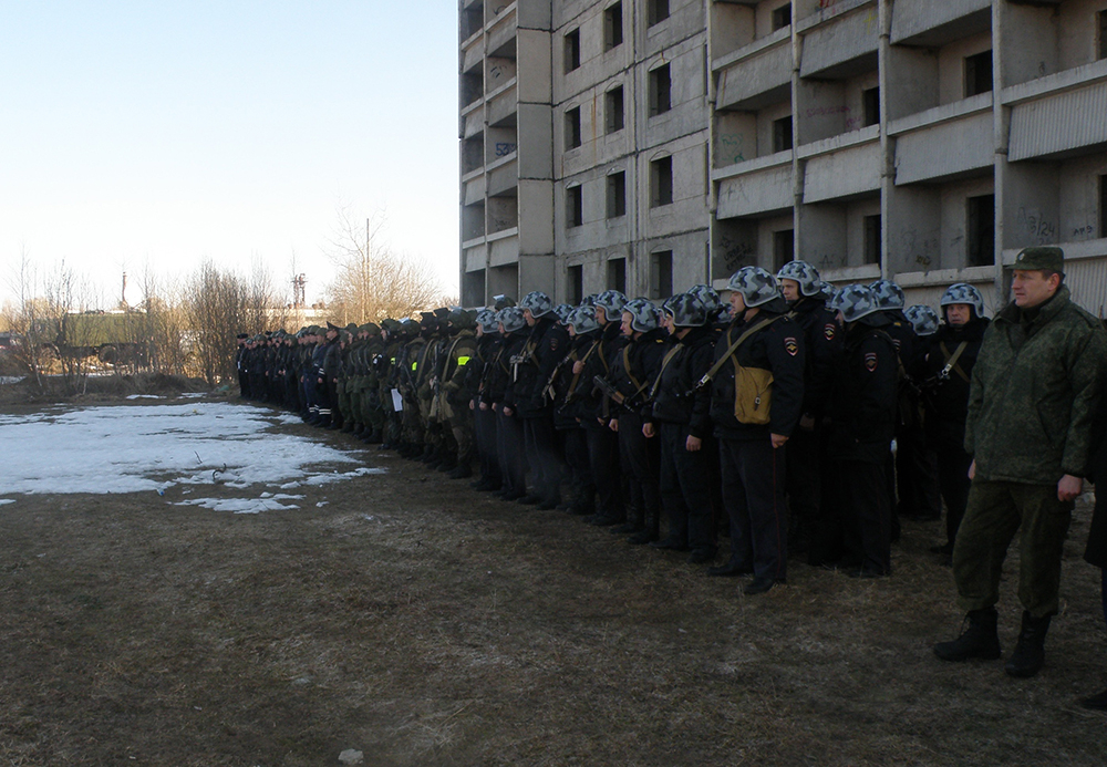 Построение группировки ОШ в Калужской области в районе сосредоточения