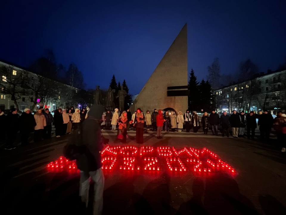 Жители Архангельской области вместе со всей страной почтили память погибших в результате теракта в «Крокус Сити Холле»
