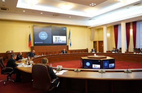 Участники заседания антитеррористической комиссии в Иркутской области 14.12.2020