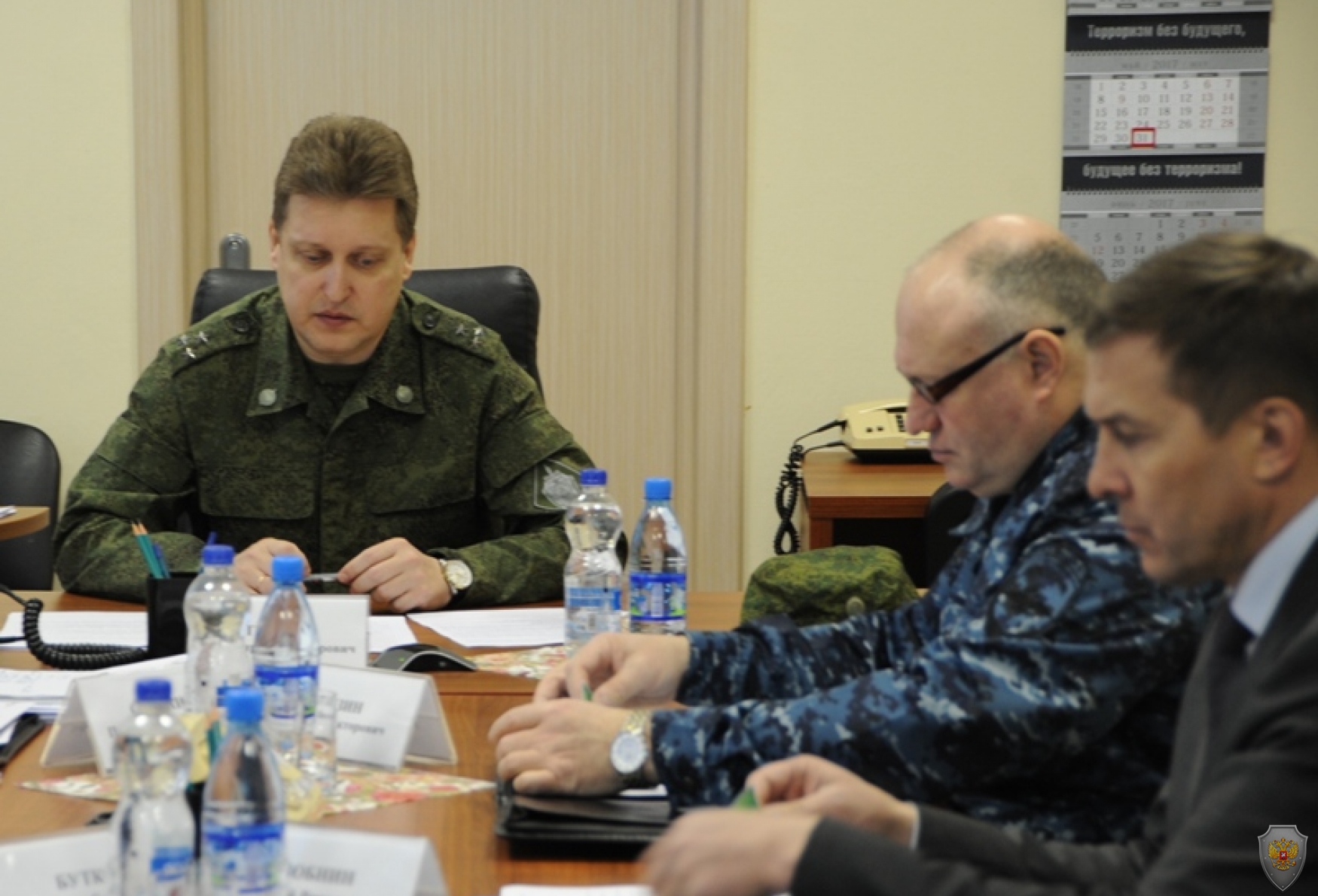 Руководитель ОШ в Ивановской области полковник Трясов В.А. ведёт экстренное заседание Штаба