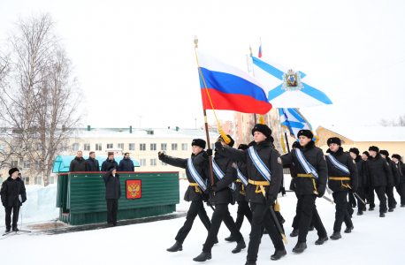 Урок мужества и торжественный митинг прошли в Архангельском морском кадетском корпусе по случаю Дня защитника Отечества