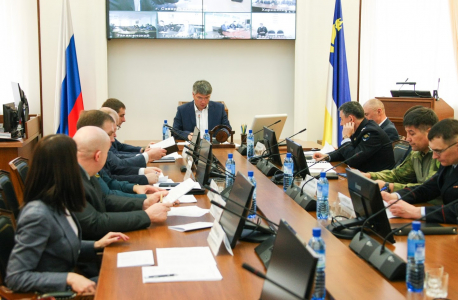 Председатель АТК в Республике Бурятия, Глава Республики Бурятия Алексей Цыденов открывает заседание комиссии
