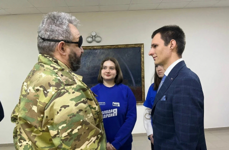Встреча курских студентов с ветераном СВО