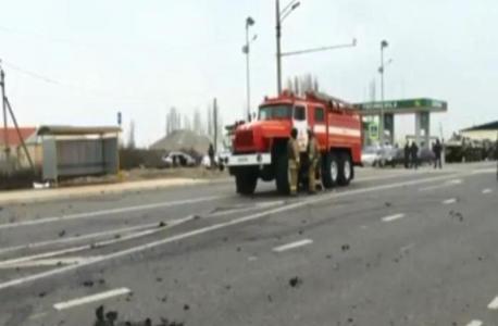 В Дербентском районе Дагестана у поста ДПС произошел взрыв автомобиля 