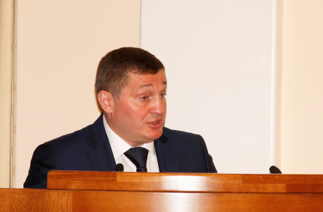 С докладом выступает председатель АТК в Волгоградской области, губернатор Волгоградской области А.И. Бочаров 