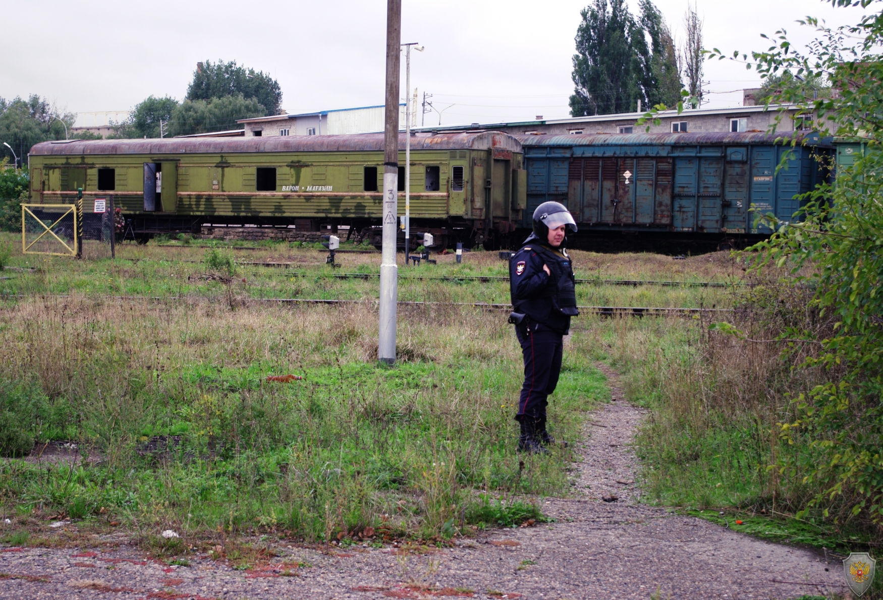 Командно-штабное учение на железнодорожной станции в городе Ставрополе. Ставропольский Край. 25 сентября 2014 года