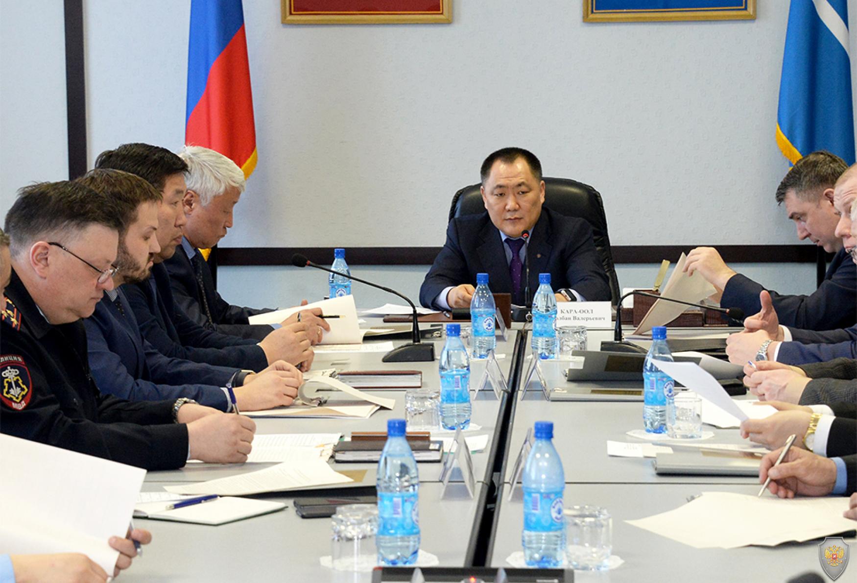 Открытие заседания антитеррористической комиссии в Республике Тыва