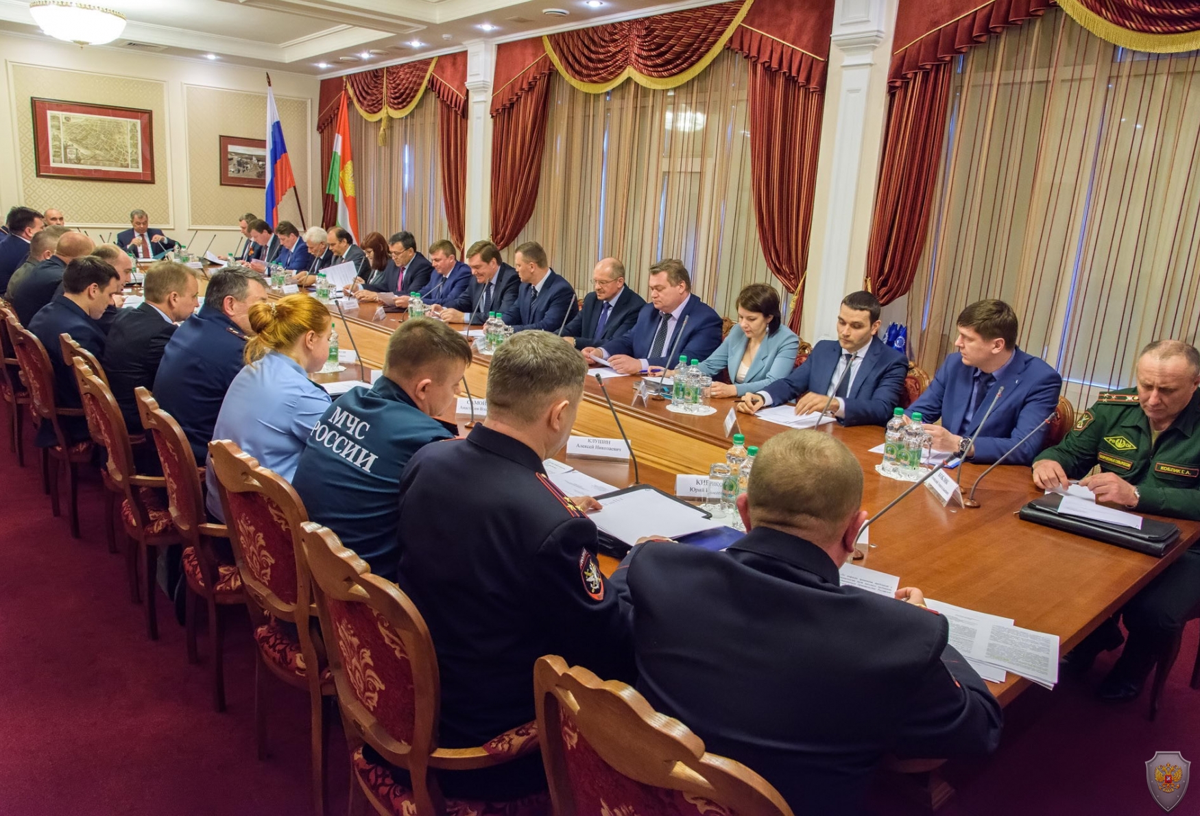 Участники совместного заседания Антитеррористической комиссии и оперативного штаба в Калужской области