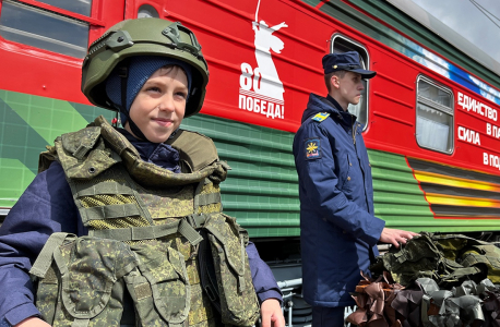 В рамках акции «Единство в памяти. Сила в подвиге!» в Воронеж прибыл агитационный поезд-музей МО РФ