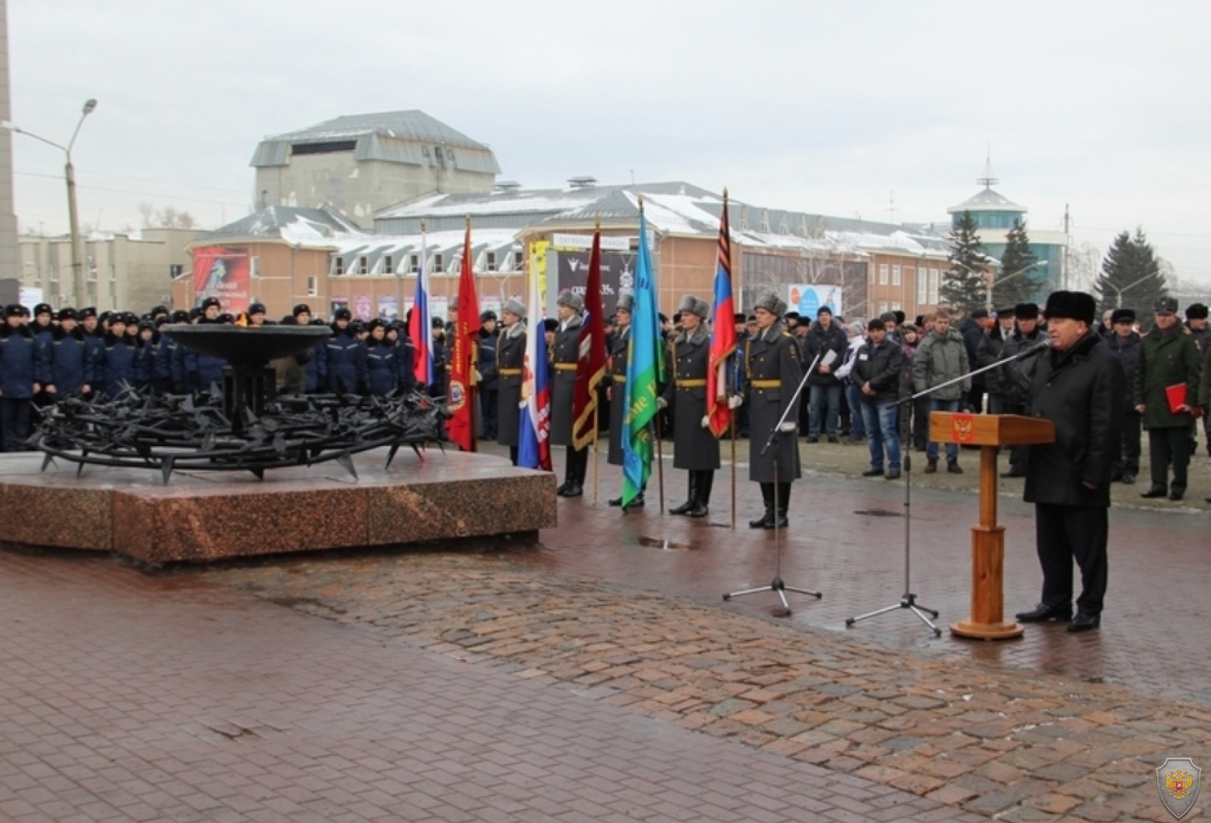 Торжественный митинг на площади Ветеранов у мемориала «В честь воинов-интернационалистов» в г. Барнауле