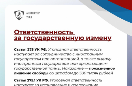 Разъяснительные карточки на тему: "Государственная измена"