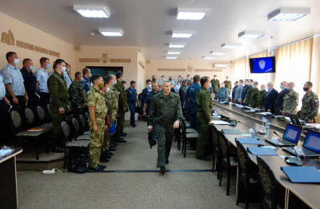 Сбор оперативного штаба в Липецкой области на запасном пункте управления КТО