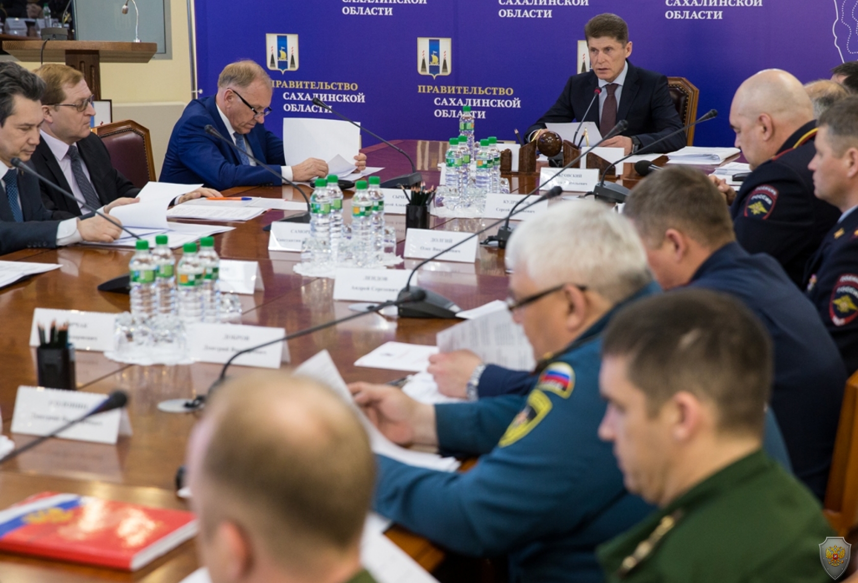 Открытие совместного заседания антитеррористической комиссии Сахалинской области и оперативного штаба в Сахалинской области 27 апреля 2017 года
