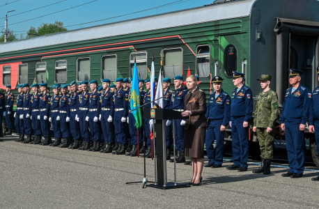 Агитационно-пропагандистский поезд «Единство в памяти. Сила в подвиге!» прибыл Рязань
