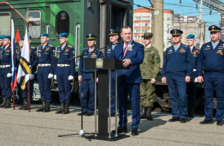 Агитационно-пропагандистский поезд «Единство в памяти. Сила в подвиге!» прибыл Рязань
