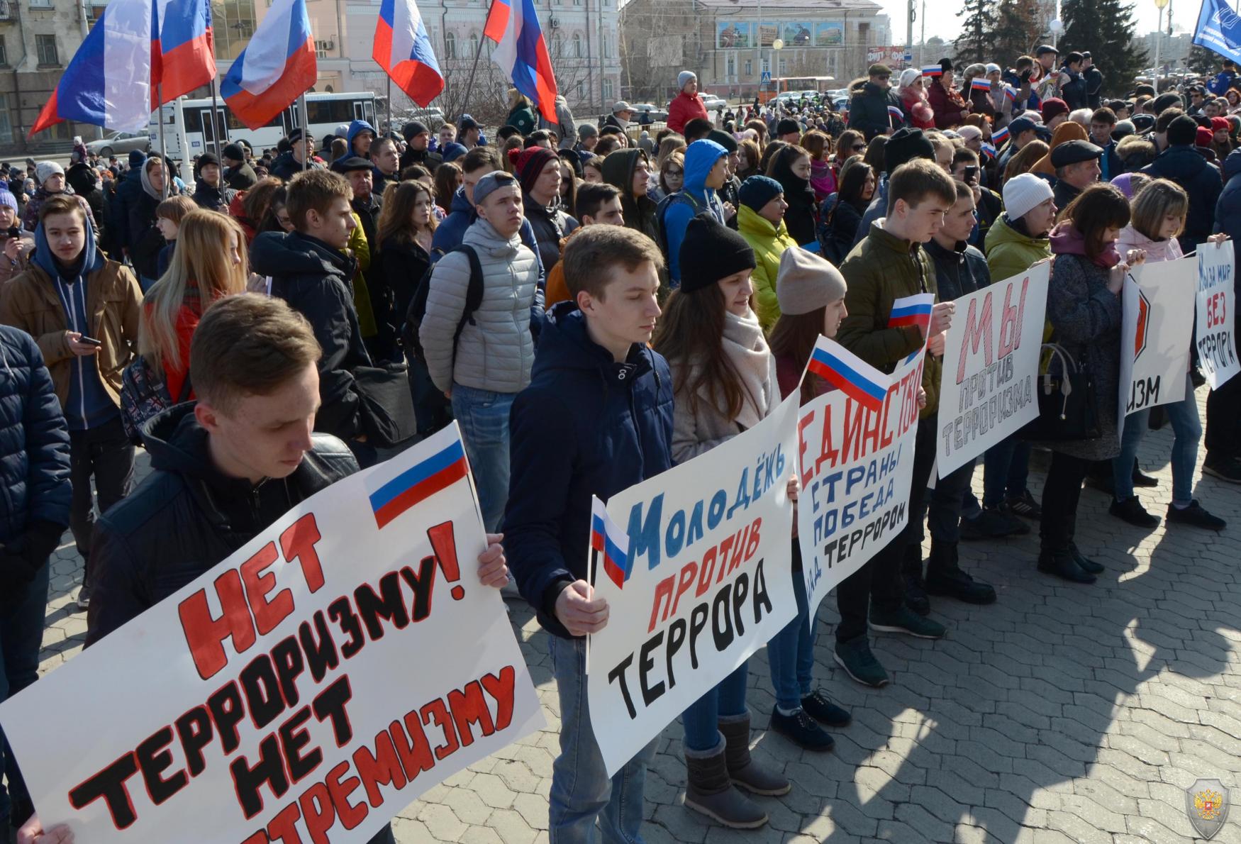 В Омске прошел общегражданский Митинг «Вместе против террора»