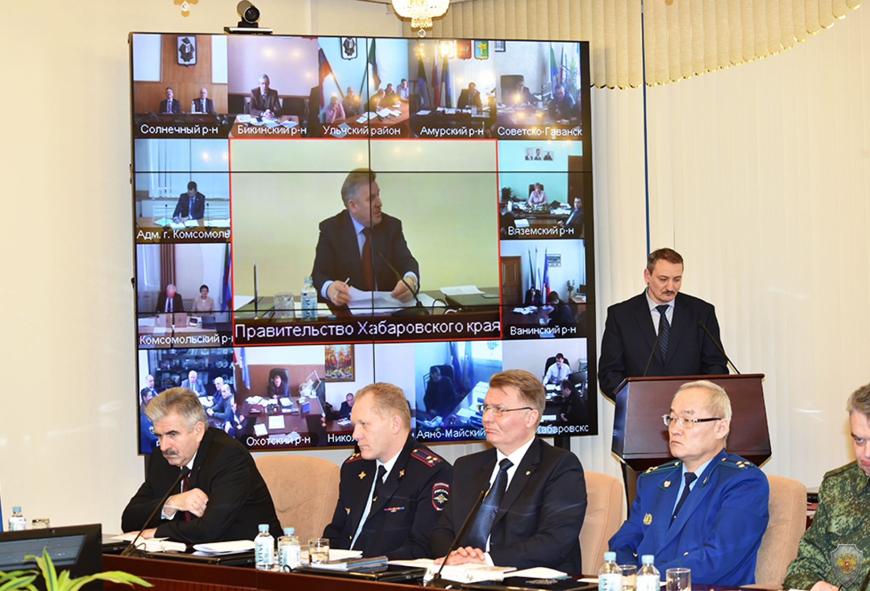 Совместное заседание антитеррористической комиссии и оперативного штаба в Хабаровском крае
