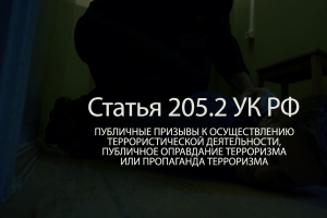 Видеоролик «По профилактике преступлений, предусмотренных статьей 205.2 УК РФ»